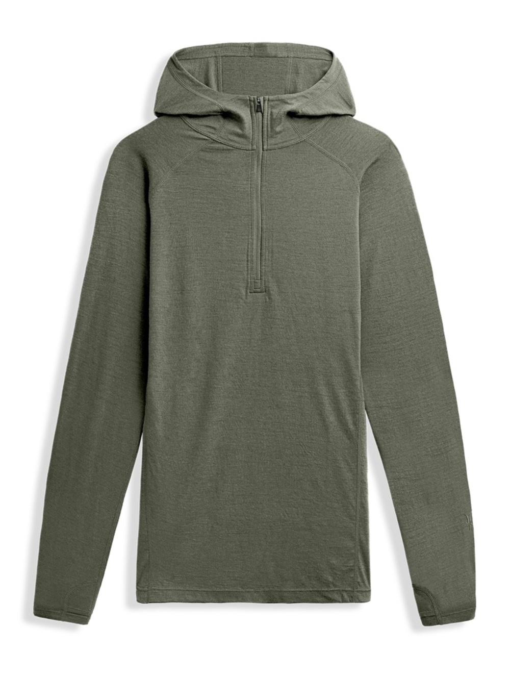 Ibex Mens Indie 1/4 Zip Hoodie Green Arcata Womens Size M